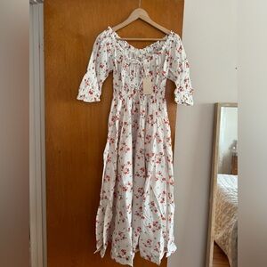 NWT Doen Ischia Dress in Natural Poppy Field